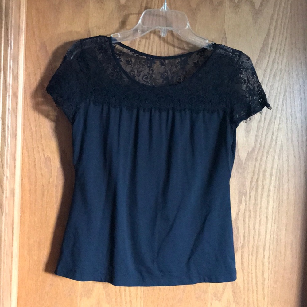 Black lace blouse